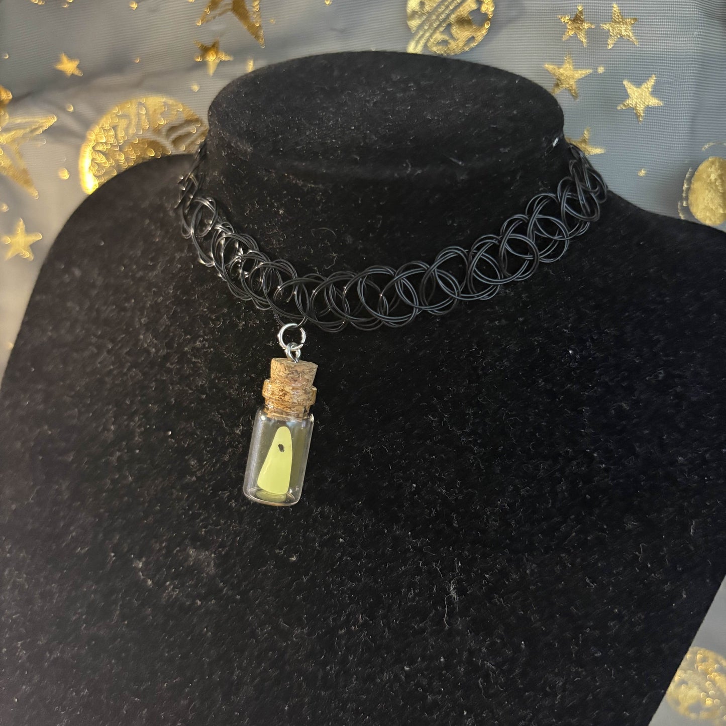 Ghostie in a bottle choker