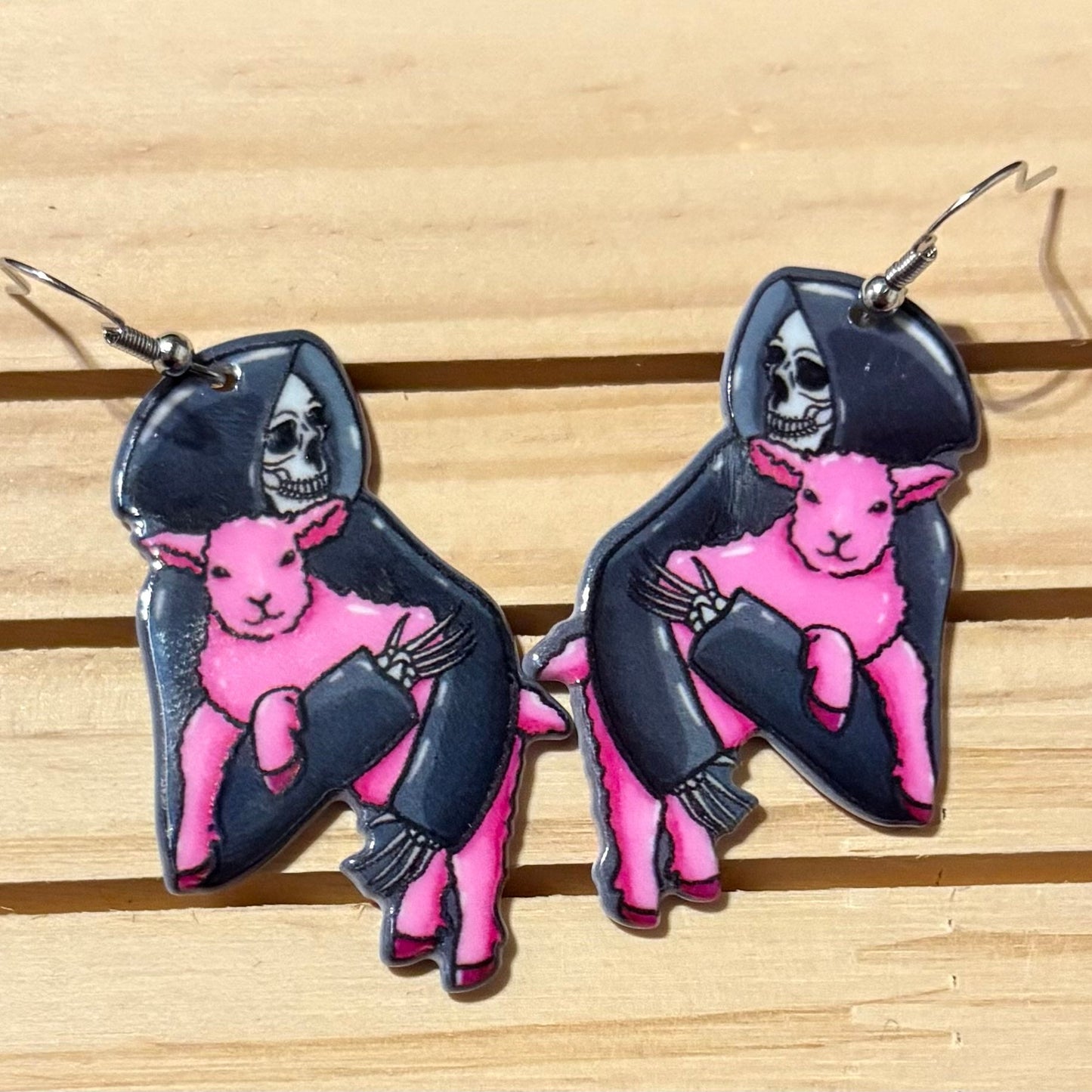 Grim Reaper Lamb earrings