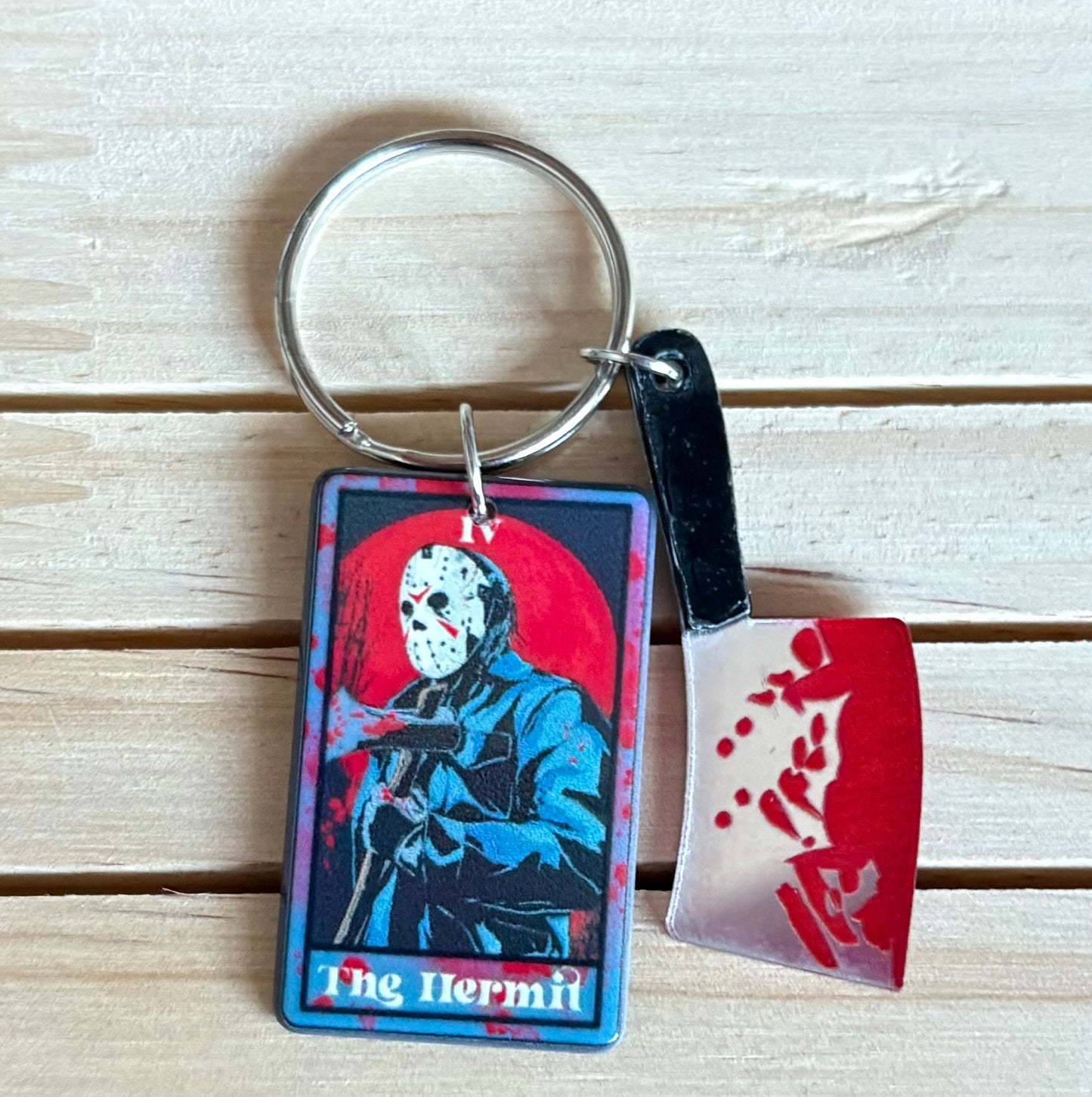 Jason tarot card keyring