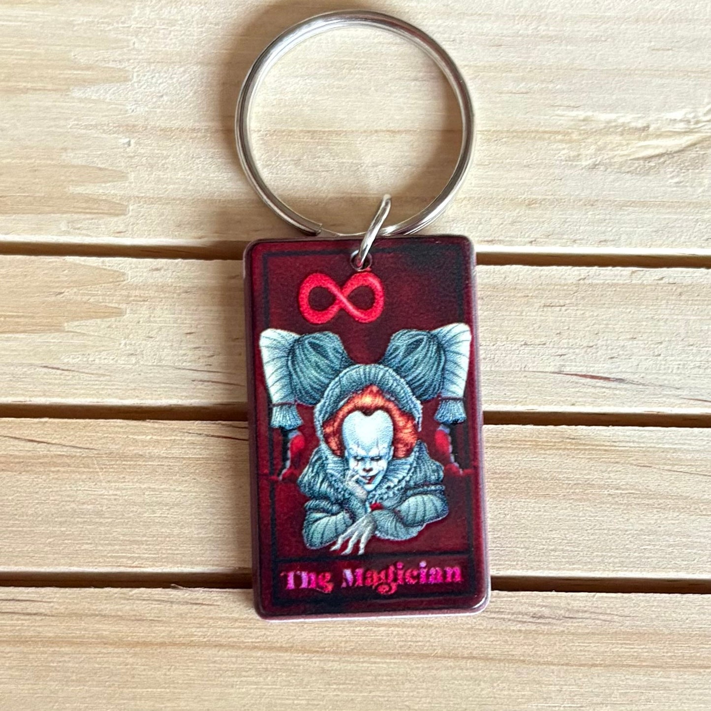 Pennywise tarot card keyring