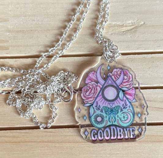 Goodbye Ouija Board necklace