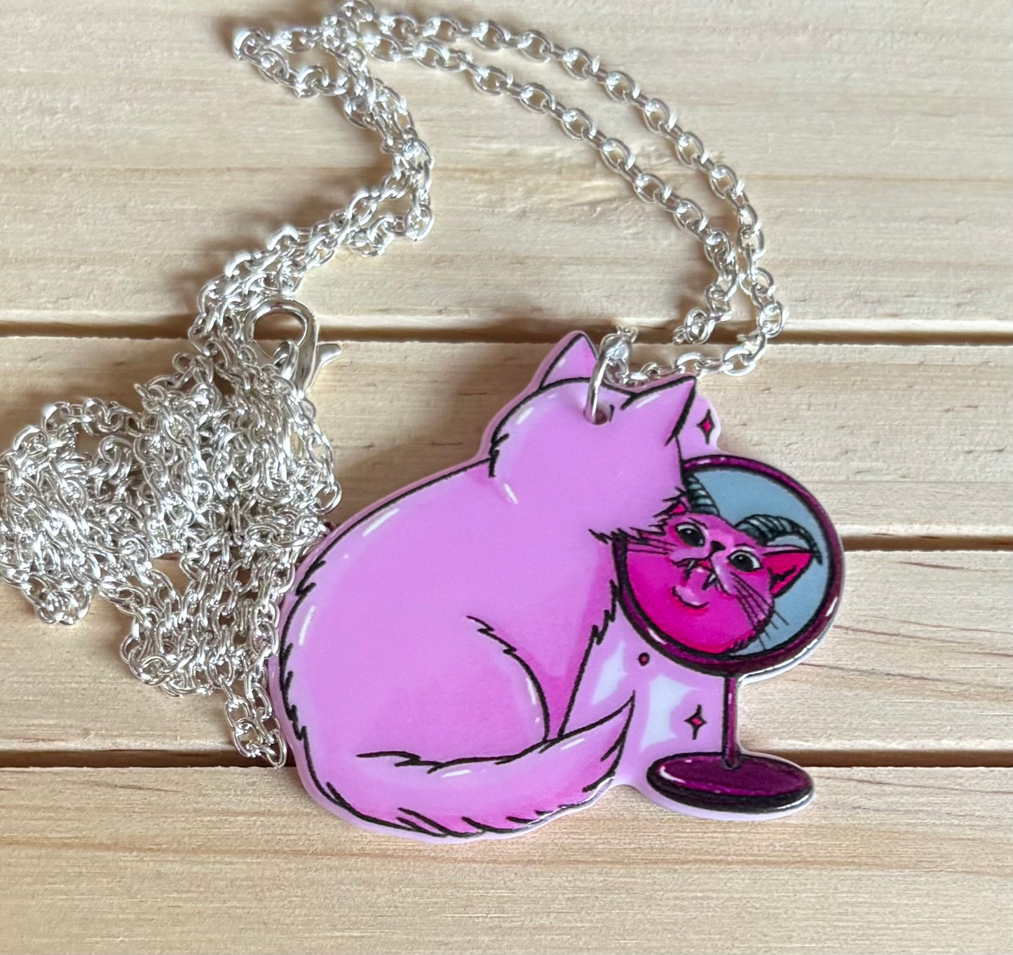 Cat Mirror Necklace