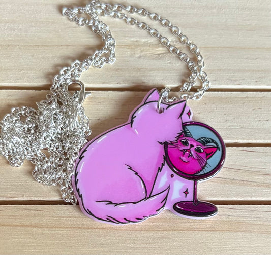 Cat Mirror Necklace