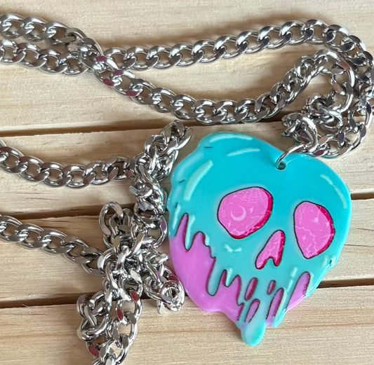 Melting apple necklace