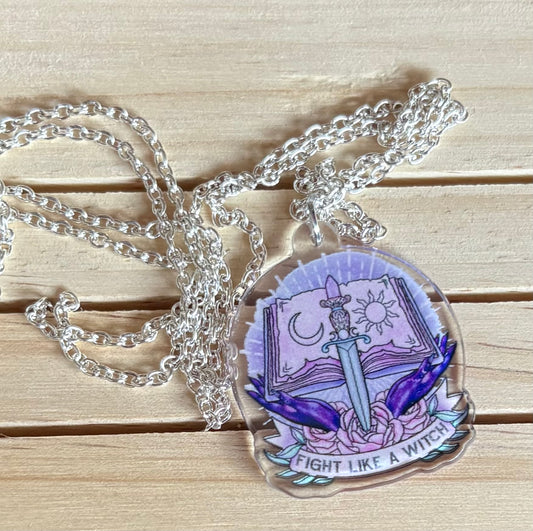 Fight like a witch necklace