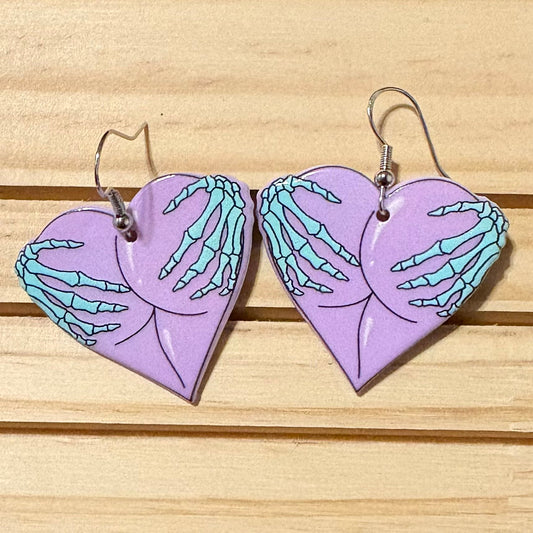 Skeleton booty earrings