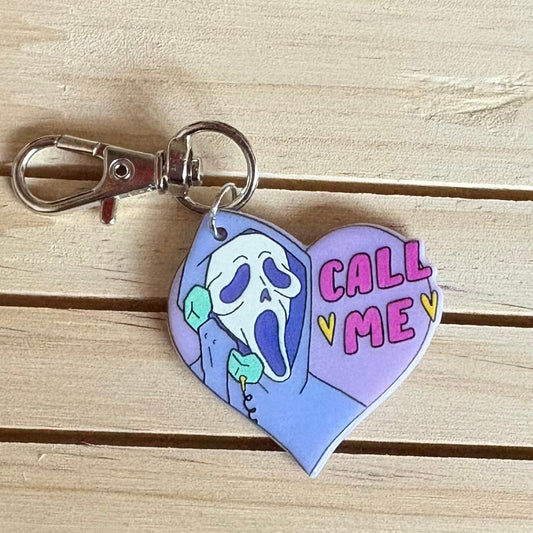 Scream 'Call me' keychain
