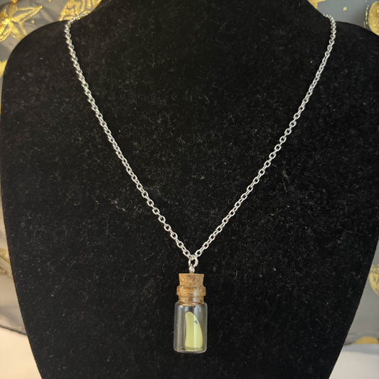 Ghostie in a bottle necklace