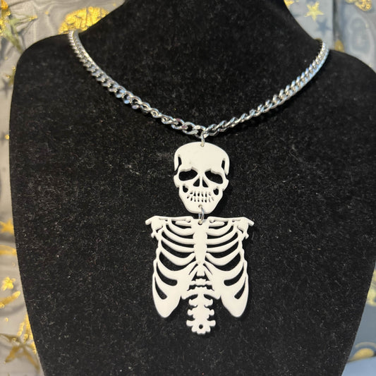 3D printed skeleton necklace