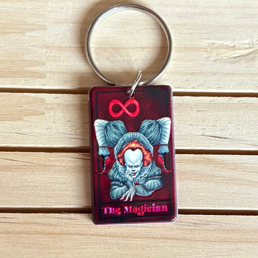 Pennywise tarot card keyring